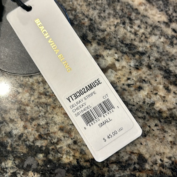 NWT Beach Vida Bling Bikini Swim Bottom.  Cheeky. Size Small - Picture 2 of 4